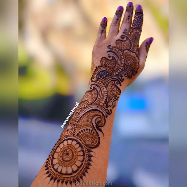 simple arabic mehndi designs for front hand