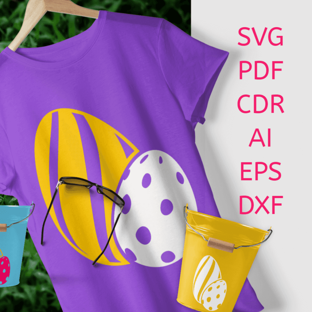 SVG Easter Eggs Stripes and Dots