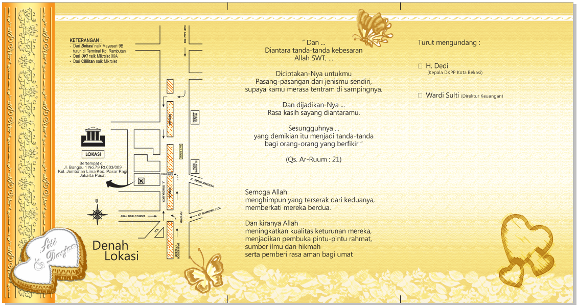  Contoh  Undangan  Pernikahan  Format CDR Timbal Balik 