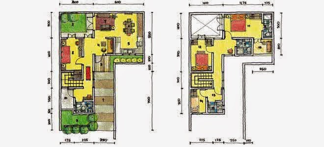 NEW DENAH RUMAH MINIMALIS LETER L 