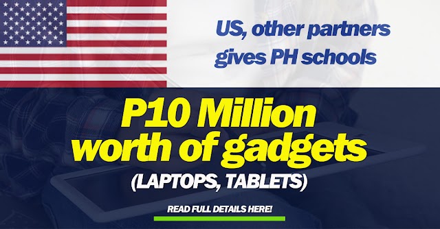 US, Other Partners Gives PH Schools P10 Million Worth Of Gadgets