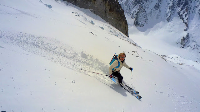 Ski de randonnée à l'aiguille d'Argentière par le glacier du Milieu