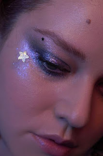 Rue Bennett's Glittery Tears makeup look from euphoria