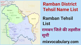 Ramban subdivision list