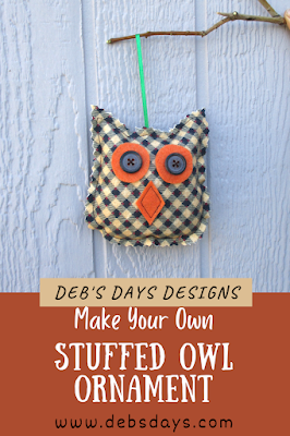stuffed owl ornament, DIY quick and easy projects for kids or gifts