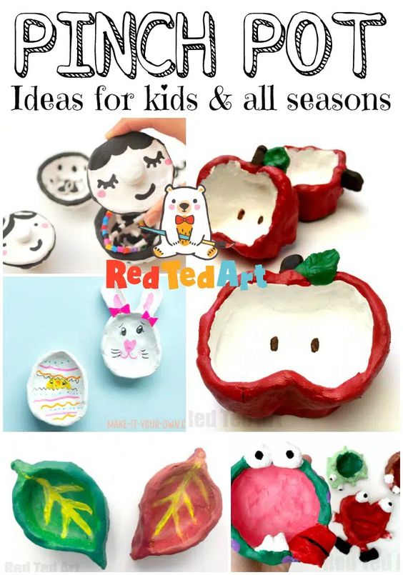 Creative Pinch Pot Ideas for Kids - Red Ted Art - Kids Crafts