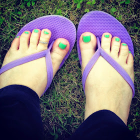 Neon Green Pedicure