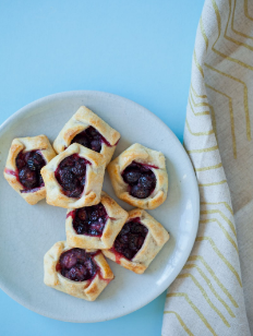 Mini Blueberry Galettes - This Mini Blueberry Galettes are such a special little dessert, we used our cream cheese crust, and filled them with sugared blueberries.