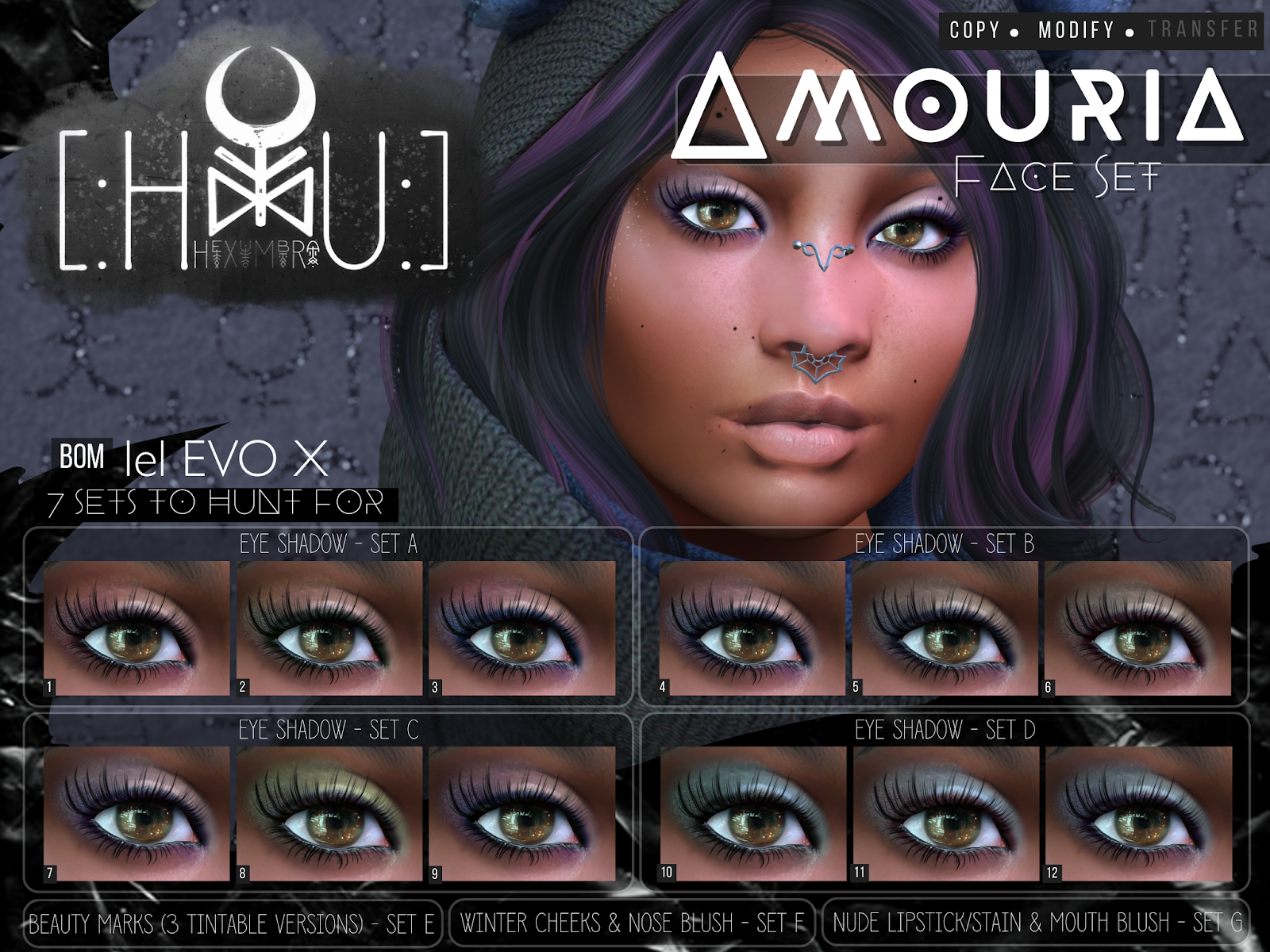 Amouria Face Set for Chronicles of Winter Hunt Dec 1- Jan 12