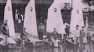 Régate de l'école de voile (club de voile de Morhange) en octobre 1987