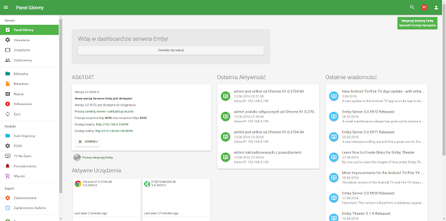 Serwer DLNA "Emby"