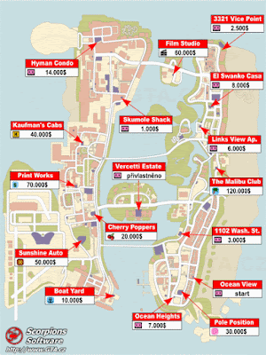 GTA Vice City Real Estate Map