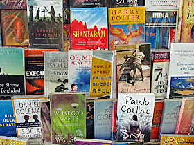 close up of books