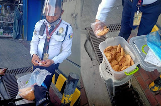 Guard nagtitinda ng Empanada para pandagdag sa kanilang gastusin