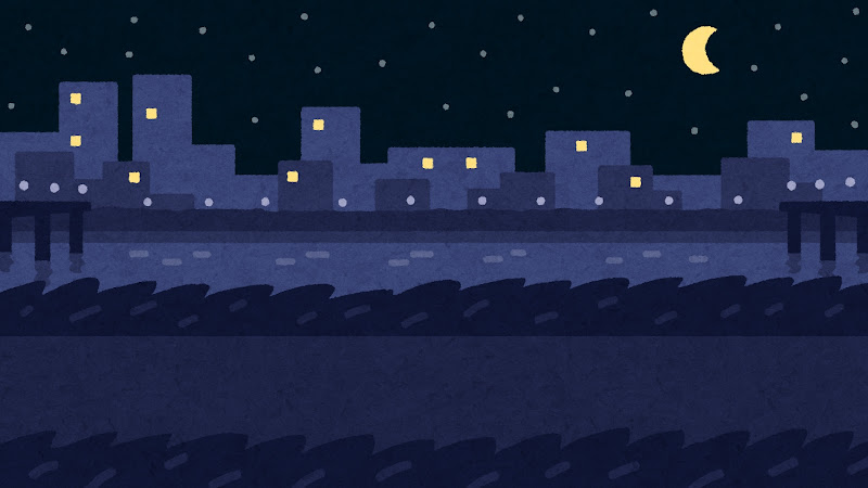 夜の土手のイラスト 背景素材 かわいいフリー素材集 いらすとや 夜の土手のイラスト 背景素材 かわいいフリー素材集 いらすとや