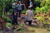 Sering Banjir, Bhabinkamtibmas dan Babinsa bersama warga Tamainusi laksanakan kerja bakti