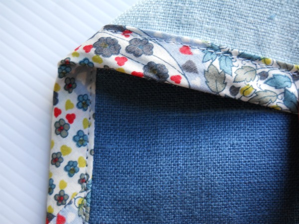 Liberty & Linen Napkin with Reverse Applique  & Bias Binding Tutorial