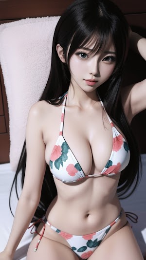 Anime print bikini