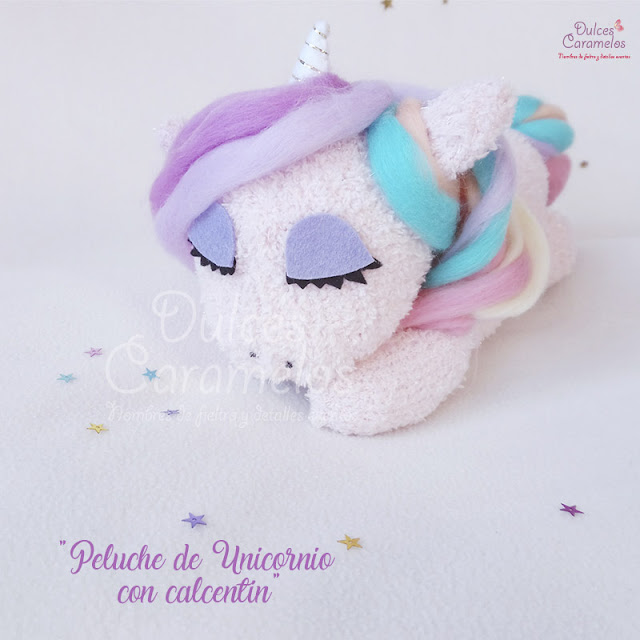 unicornio peluche calcetin