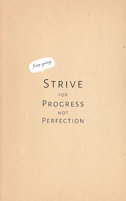 Inspirational Quotes Cards 1-2 Strive for progress not perfection.