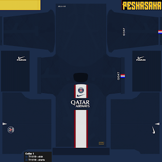 Kit de Paris Saint Germain para Efootball PES 2022