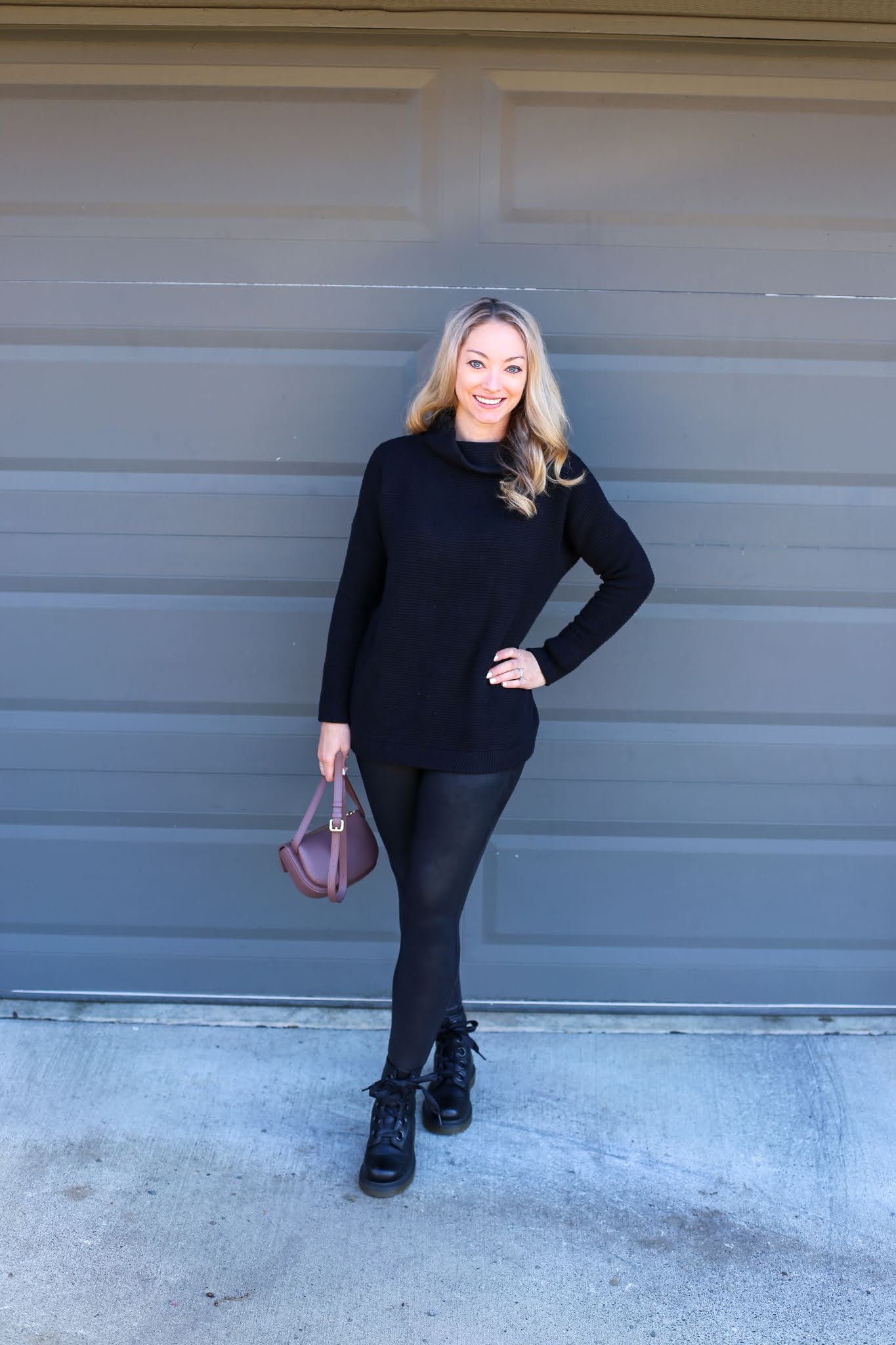 Winter Style: Combat Boots + Oversize Sweater