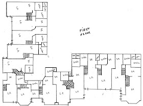 San Farlando Apartments, Portland, Oregon, first floor layouts
