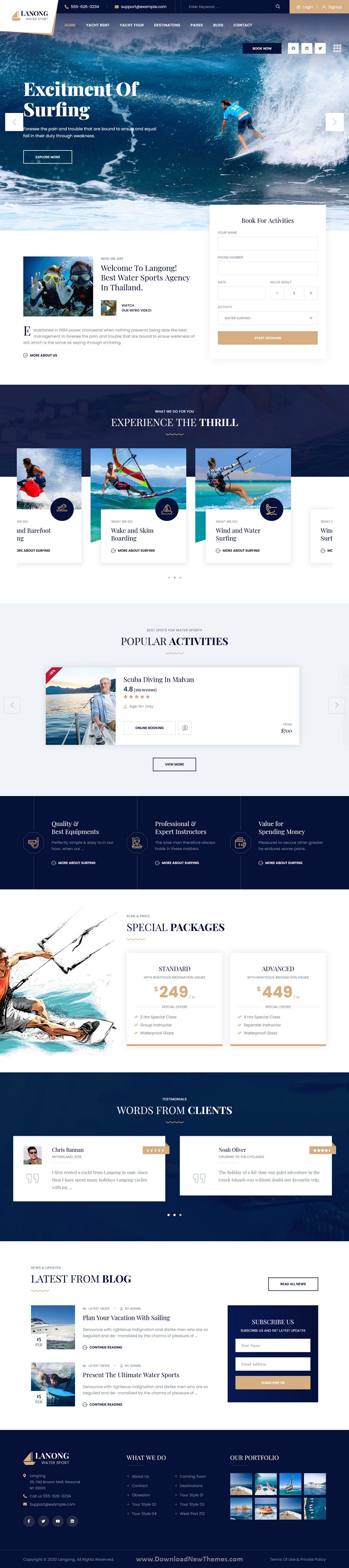 Yacht Rental WordPress Theme