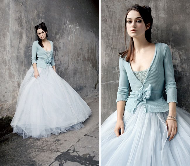 casual blue wedding gown