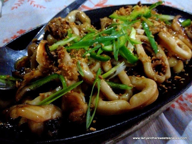 Edgewater's Sizzling squid