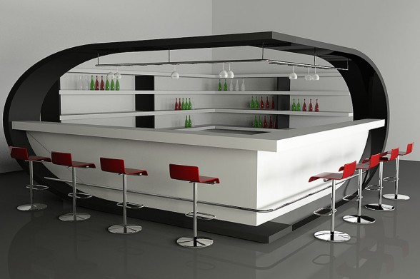 chic home bar design