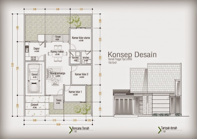 Info Terbaru 22+ Desain Rumah 1 Lantai Ukuran 10x15