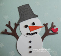 Snowman Card made with Stampin'UP!'s Sprinkles of Life stamp set and Tree Builder punch