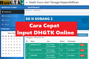 Cara Cepat Input DHGTK Online