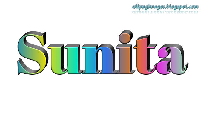 Sunita 3d name PNG image