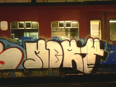 Images of european freight and  train graffiti art