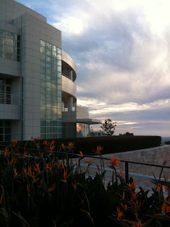 The Getty Research Institute at twilight