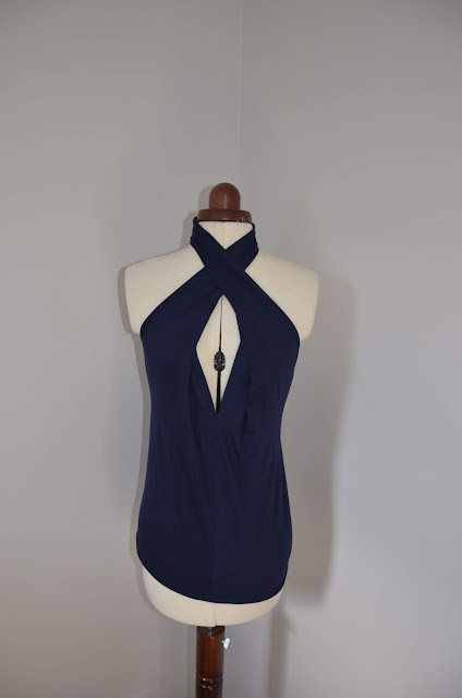 Vintage crossover halterneck top tutorial sewing blog