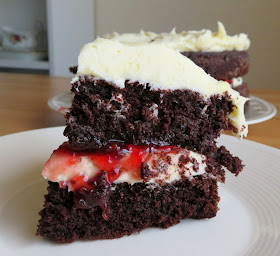 Dark Chocolate Layer Cake for Two