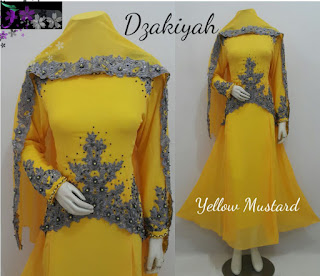 baju nikah yellow mustard