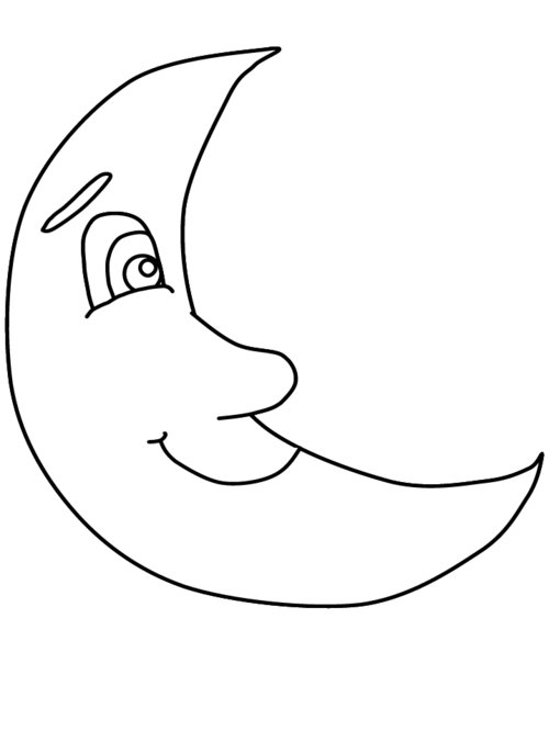 Moon Coloring Pages 2
