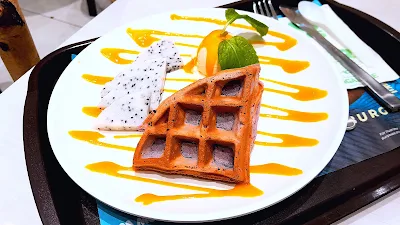 Purple Potato Vegetable Waffle by MOS Burger