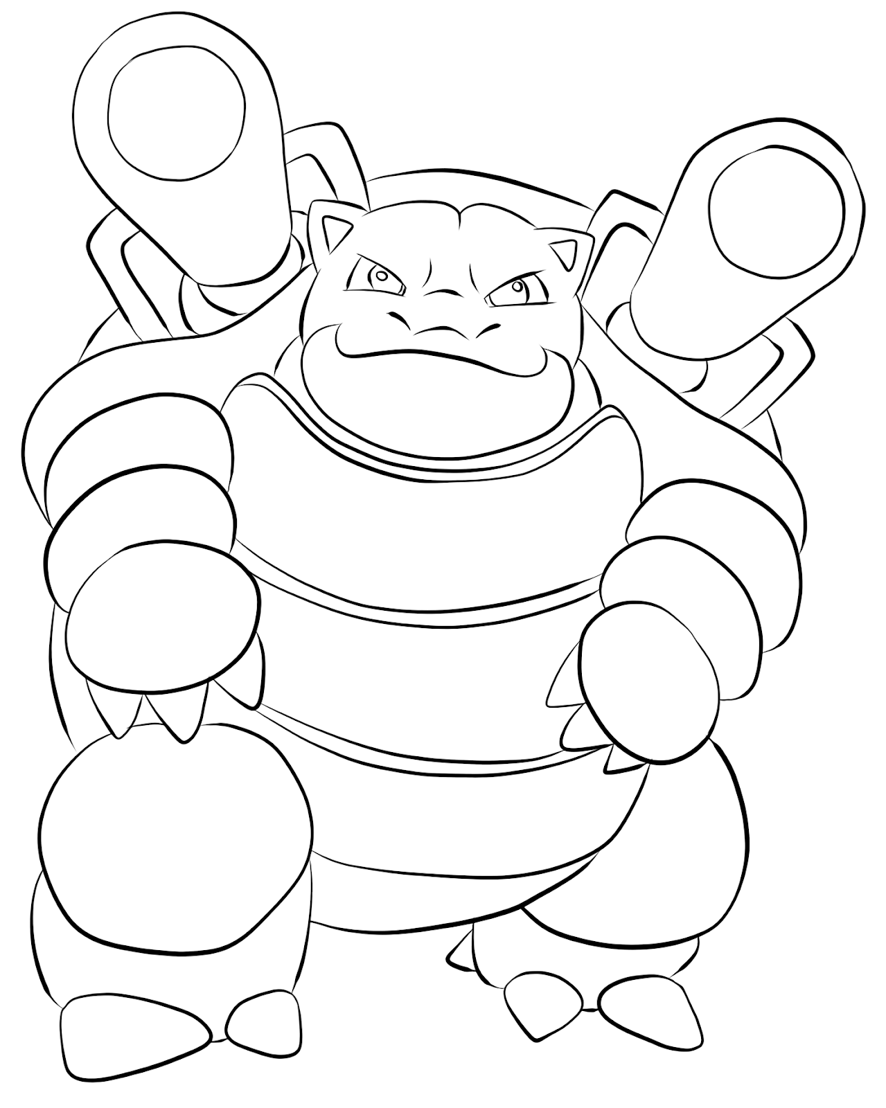 Free Blastoise  Coloring  Pages  Collection Free Pokemon  
