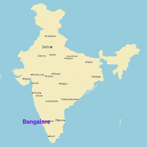 Capital of Karnataka in India Map