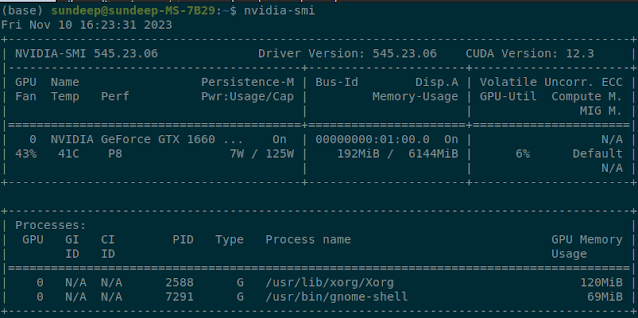 nvidia-smi command used to validate your GPU works