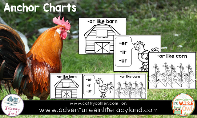 R-controlled vowels can be difficult for emergent readers and writers. Connecting the letters and sounds to the farm can make it a little easier.