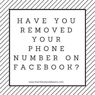 Have you removed your phone number on Facebook?