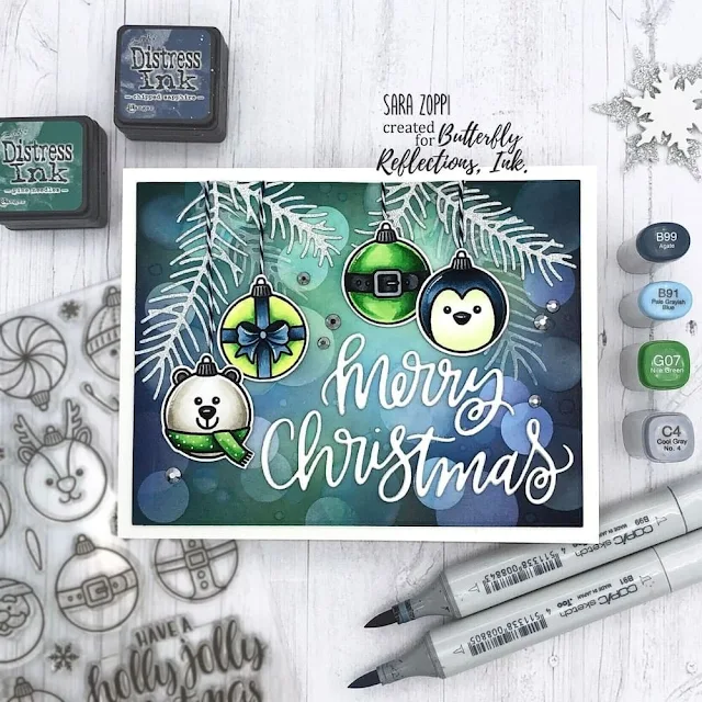 Sunny Studio Stamps: Deck The Halls Holiday Themed Customer Card by Sara Zoppi