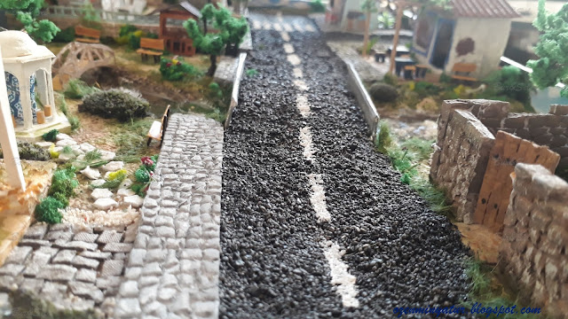 Diorama asphalt road