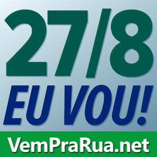 Foto verde [Eu Vou] para divulgar protesto pedindo Lula seja preso em prol da Lava Jato